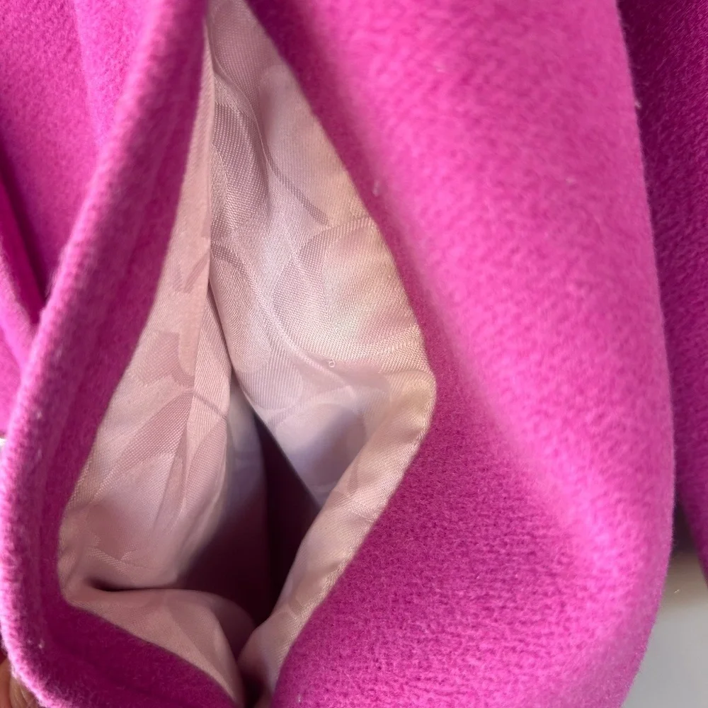 Coach Angora Wool Peacoat Fuschia Pink Size XS-Women